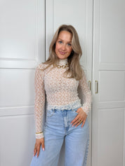 Lace Top June | Creme