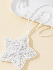 Hanger Beaded Star | Wit