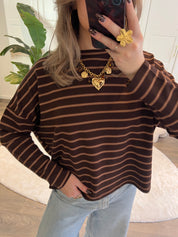 Sweater T-shirt Mila | Bruin