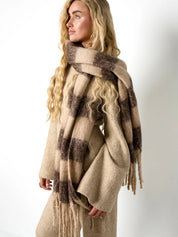 Sjaal Striped | Bruin