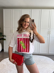 Olive You T-shirt | Wit