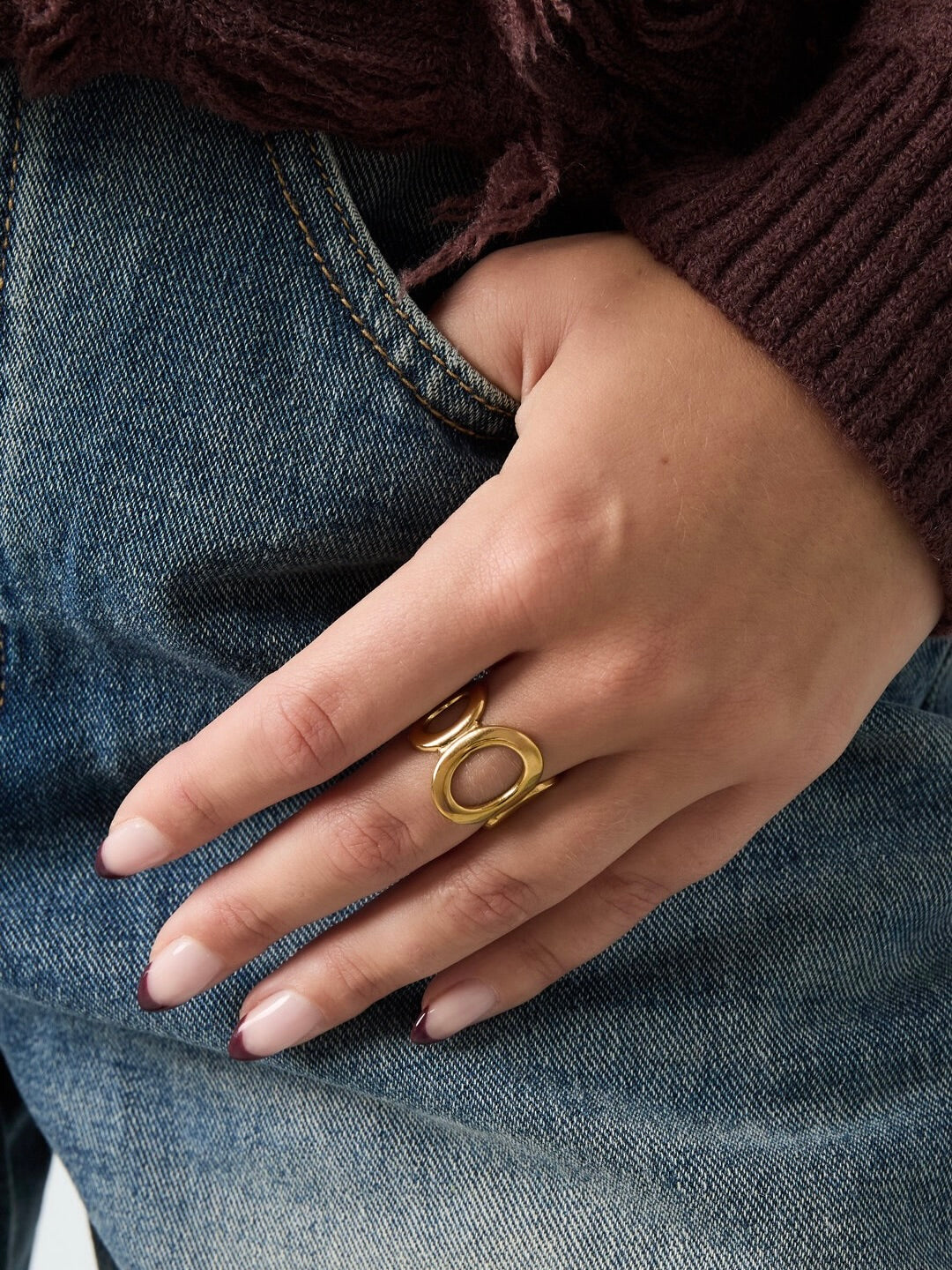 Open Circle Ring | Goud
