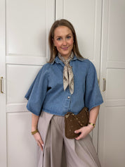 Denim Blouse Bowie | Blauw