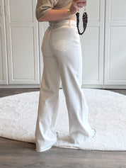 Tall Wide Leg Jeans 9136-7 | Wit