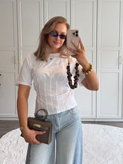 Tailored T-shirt Alyssa | Wit