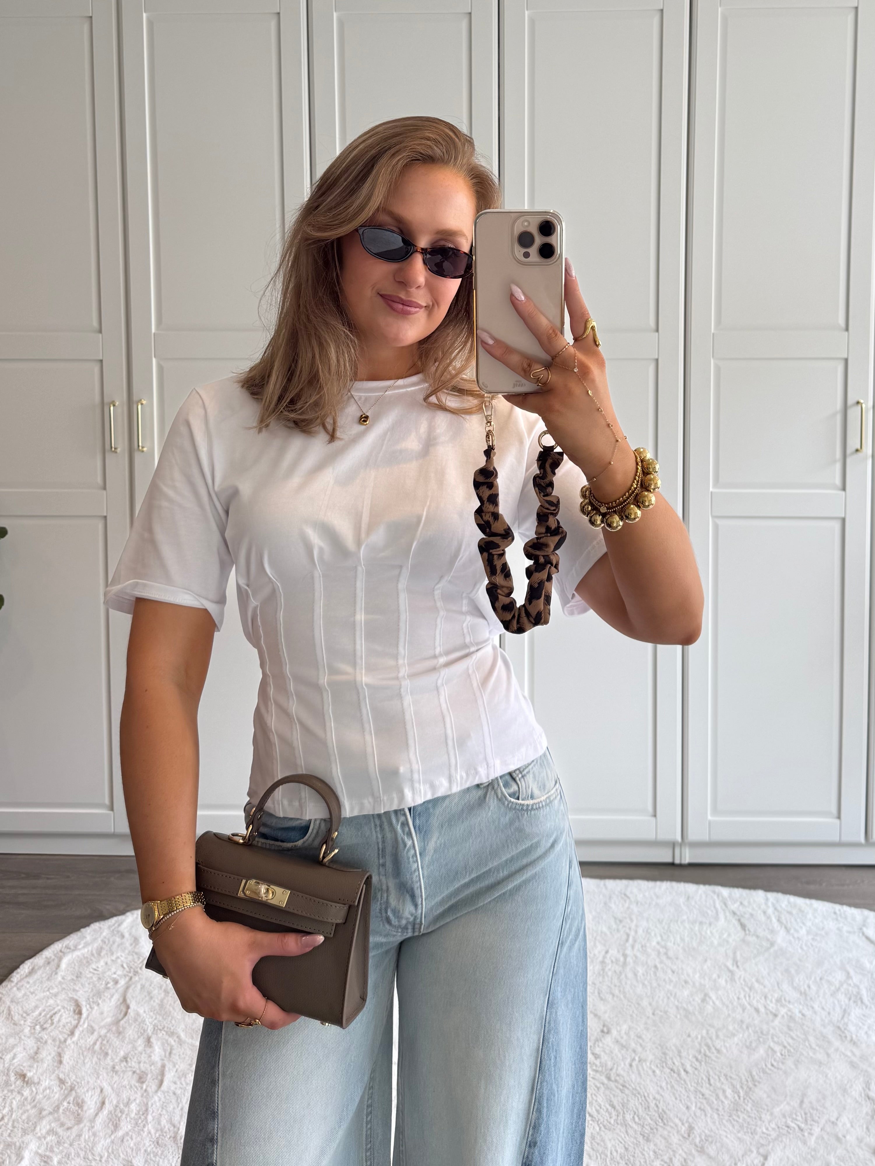 Tailored T-shirt Alyssa | Wit
