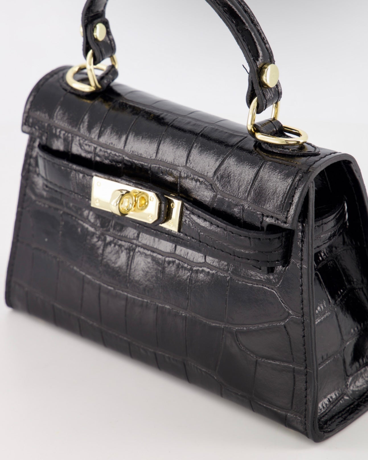 Tas Lore Croco | Zwart