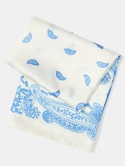 Sjaal Paisley | Wit Lichtblauw