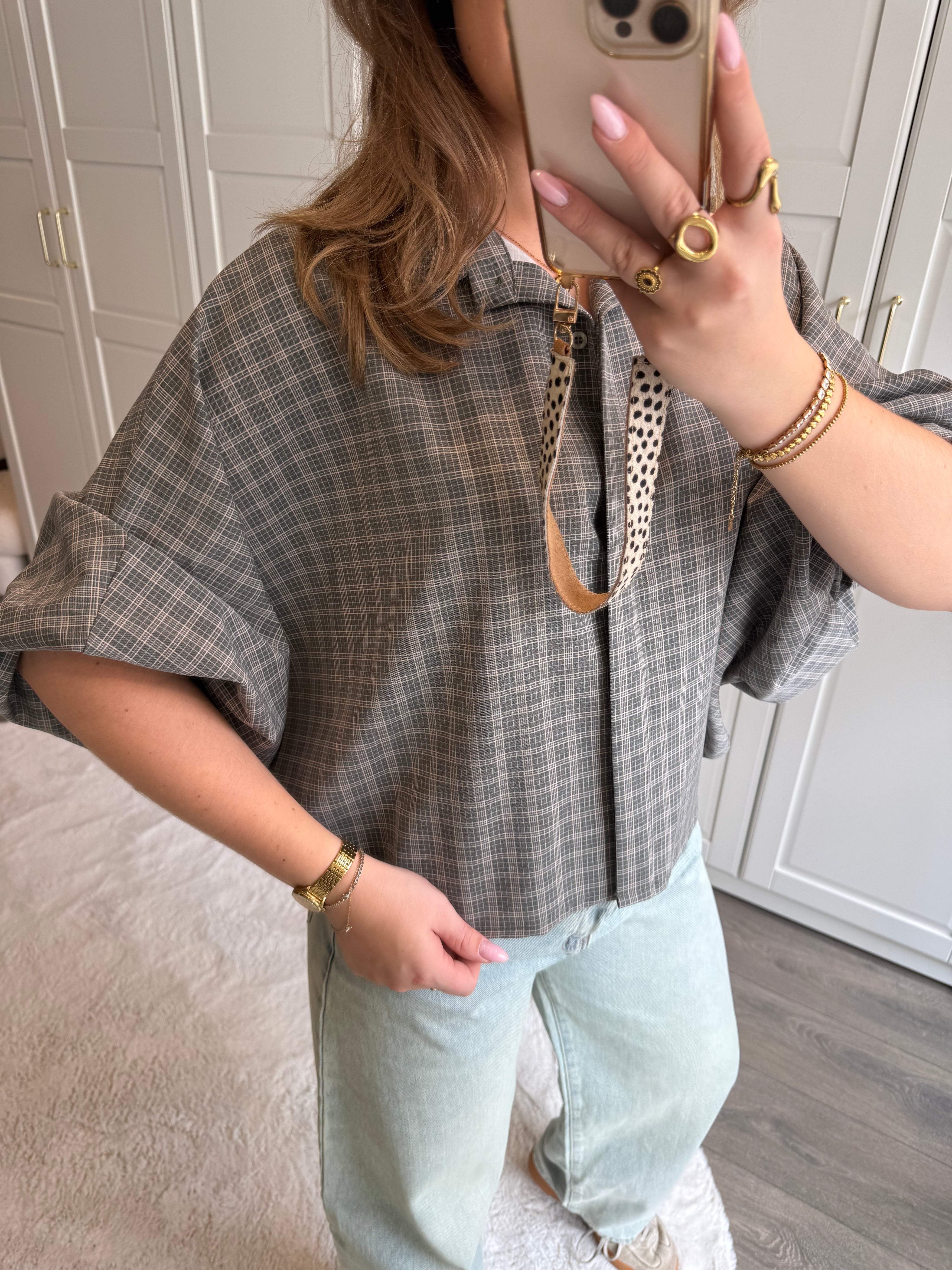 Blouse Demi Chequered | Groen