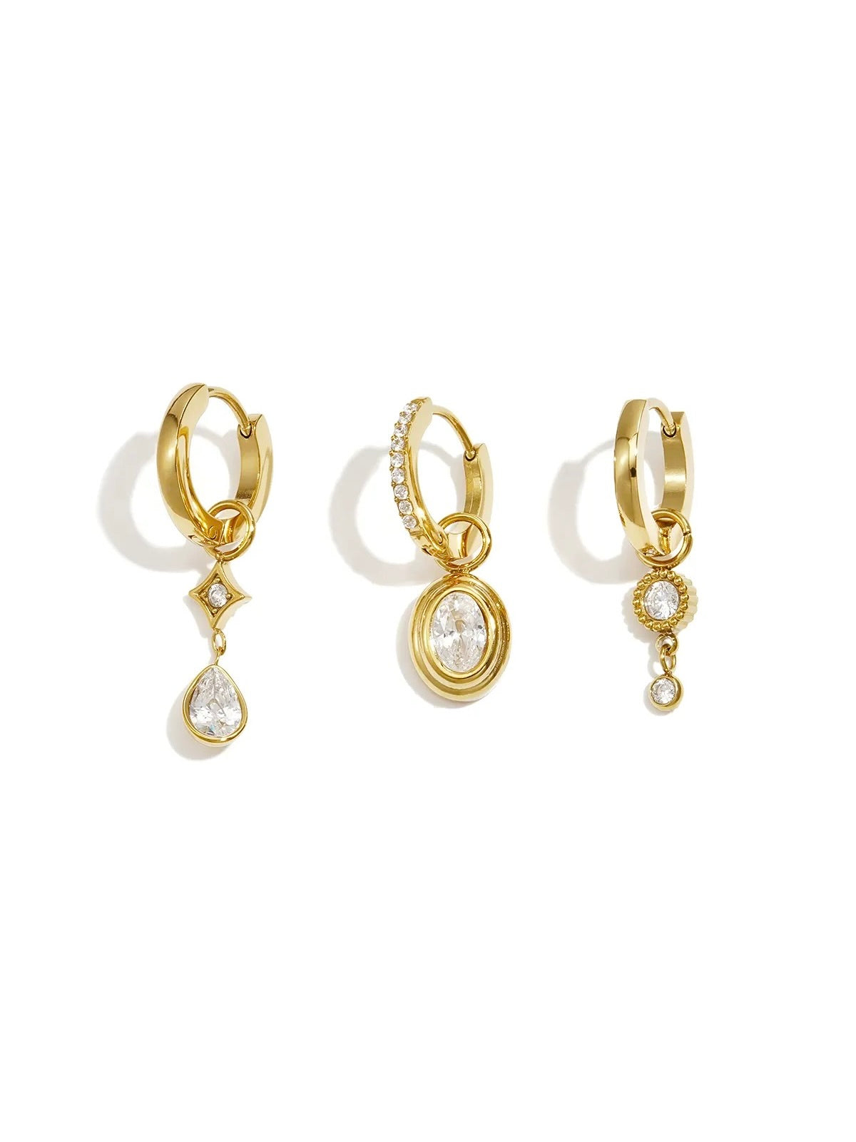 Oorbellen Set Oval | Goud