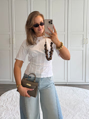 Tailored T-shirt Alyssa | Wit