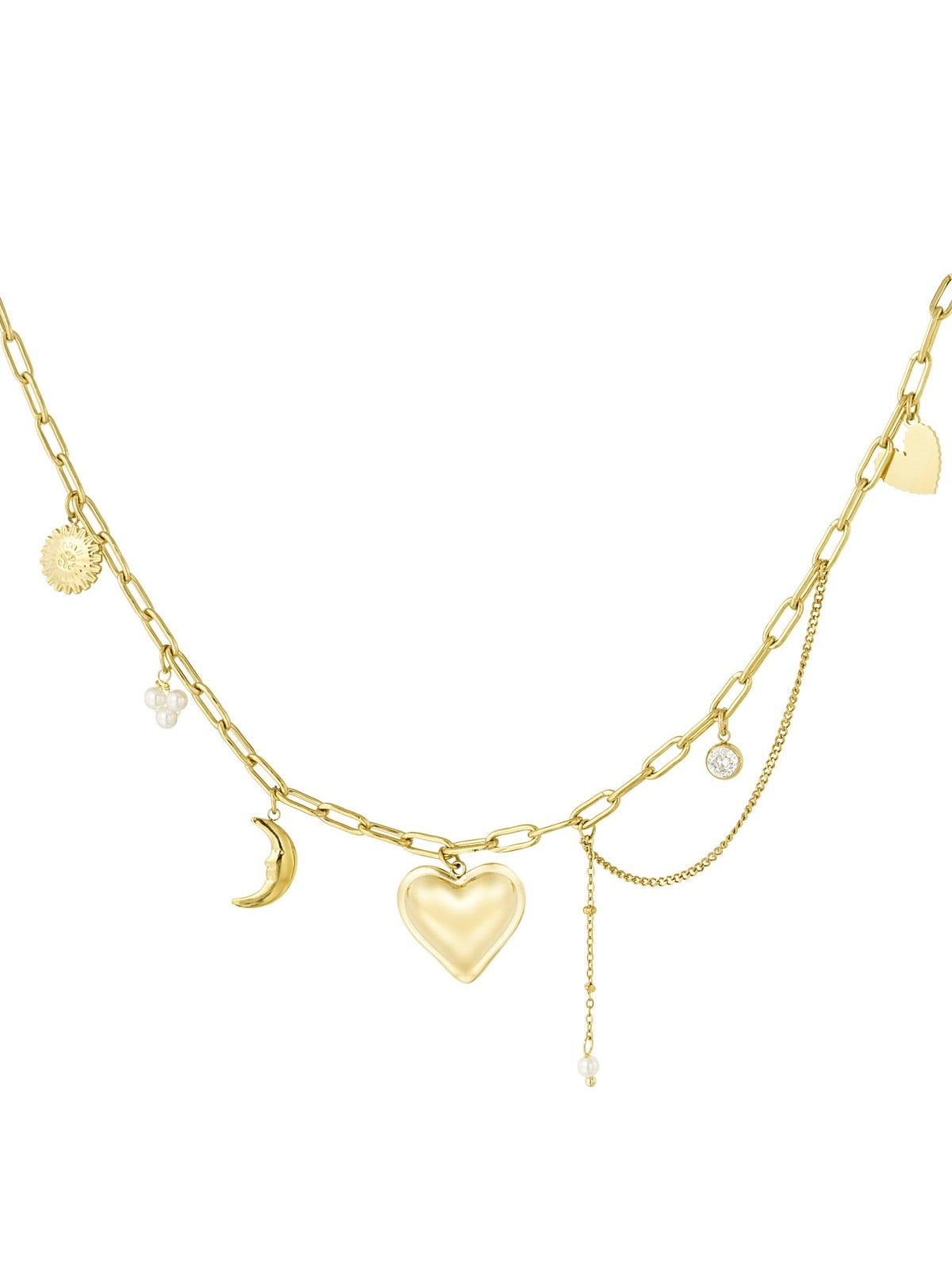Ketting Moon Charm | Goud