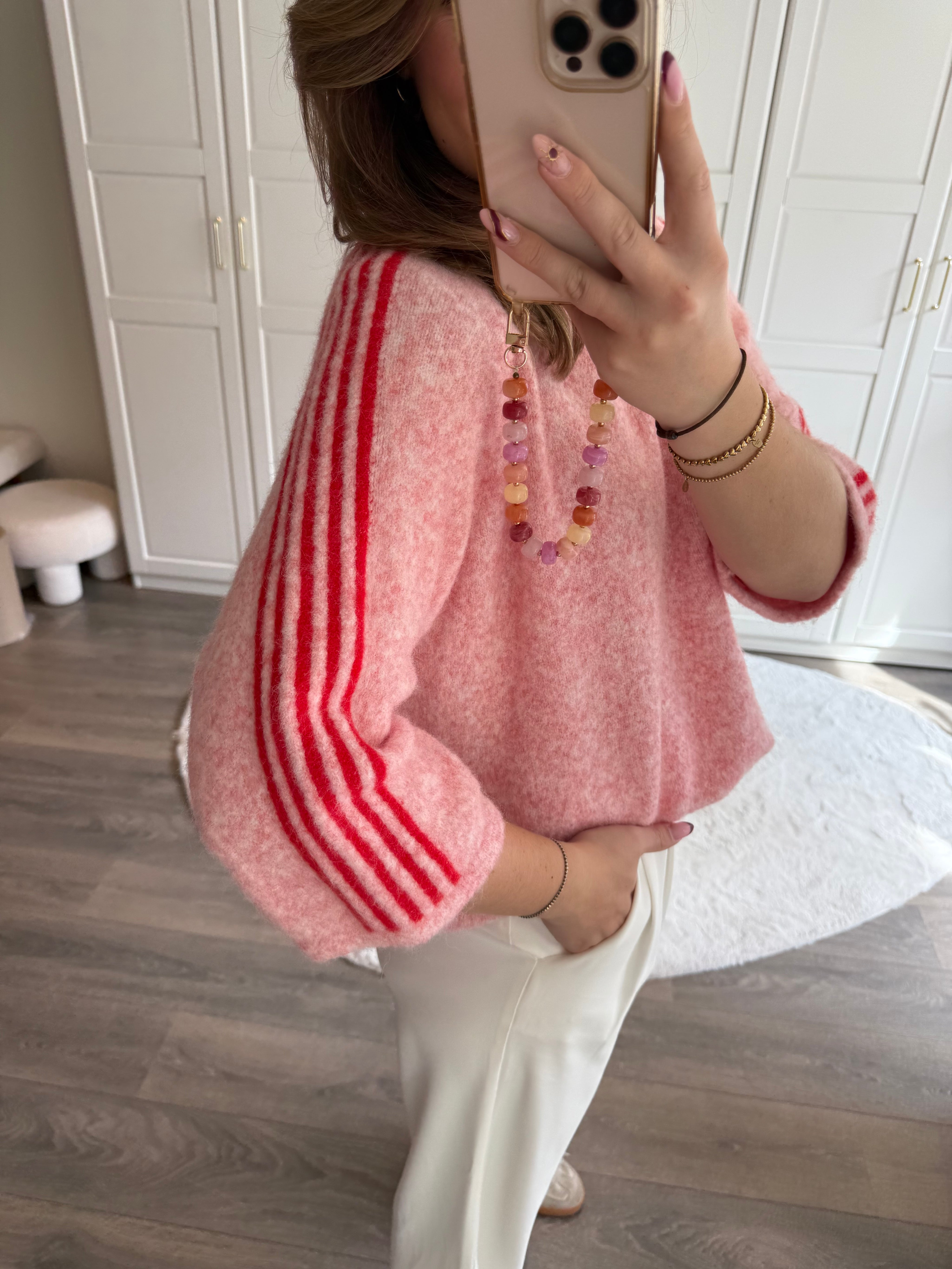 Trui Streep | Roze
