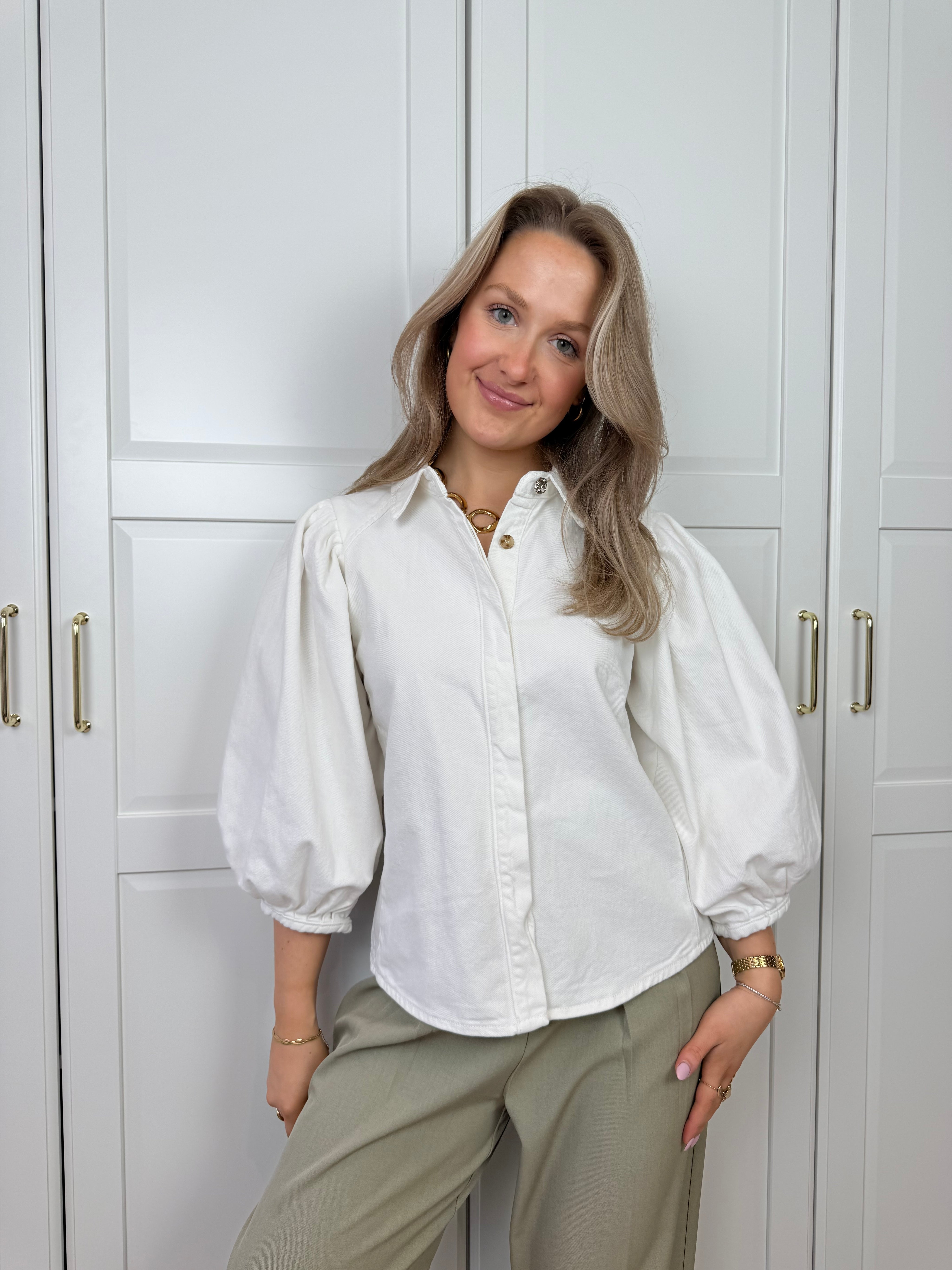 Denim Blouse Charlie | Wit