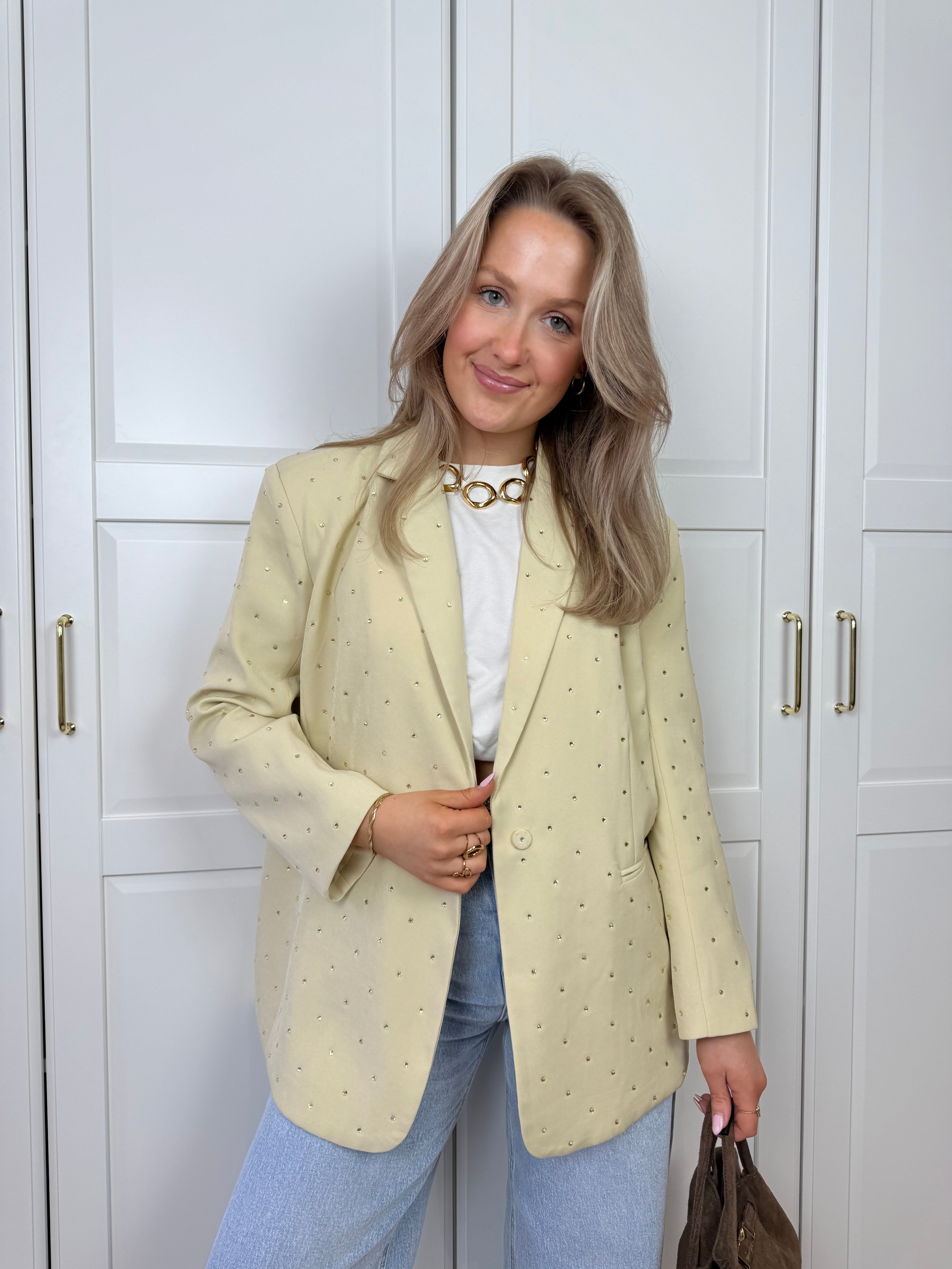 Strass Blazer Amy | Geel