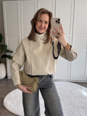 Leather Look Jas Esmee | Ecru