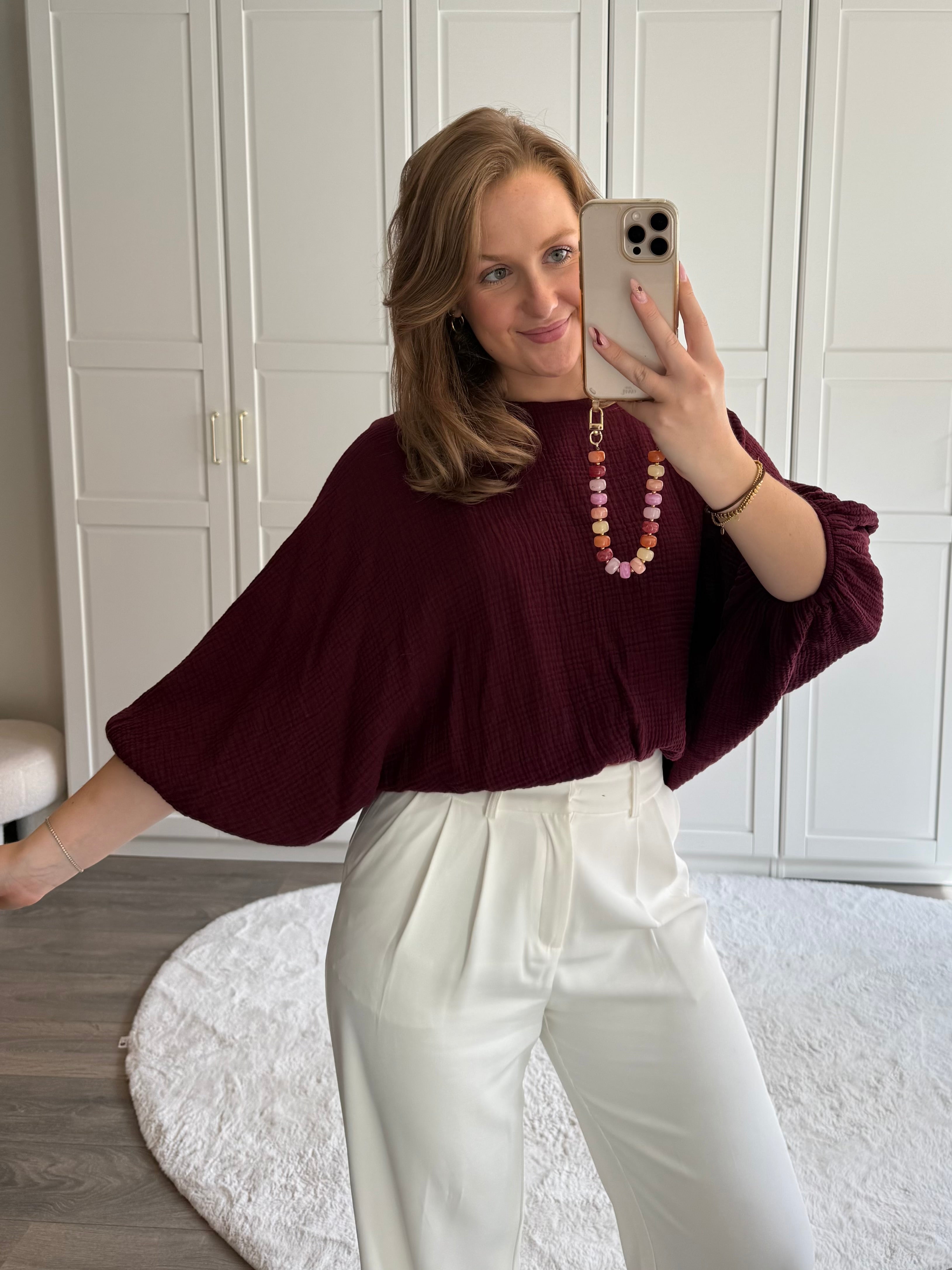 Mousseline Blouse | Bordeaux