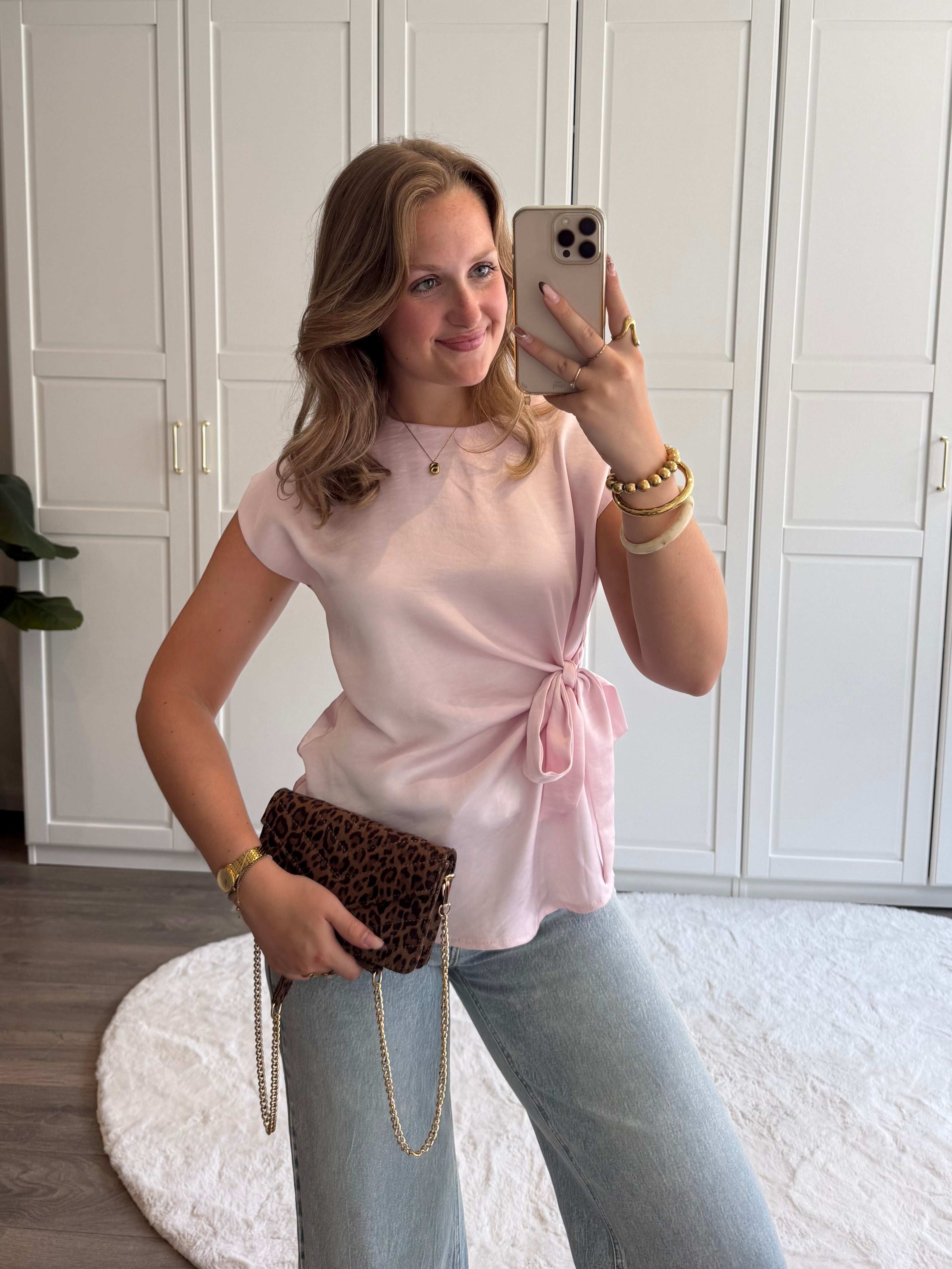Satin Top Britt | Roze