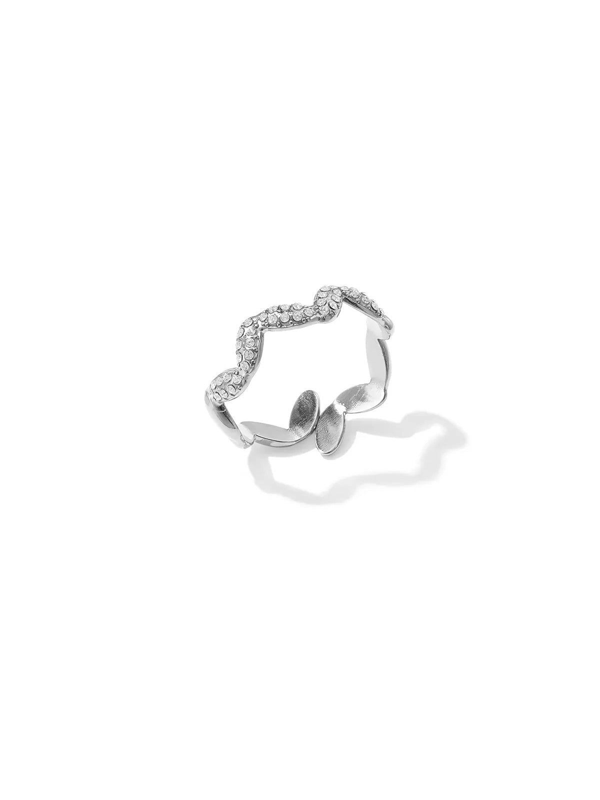 Wavy Strass Ring