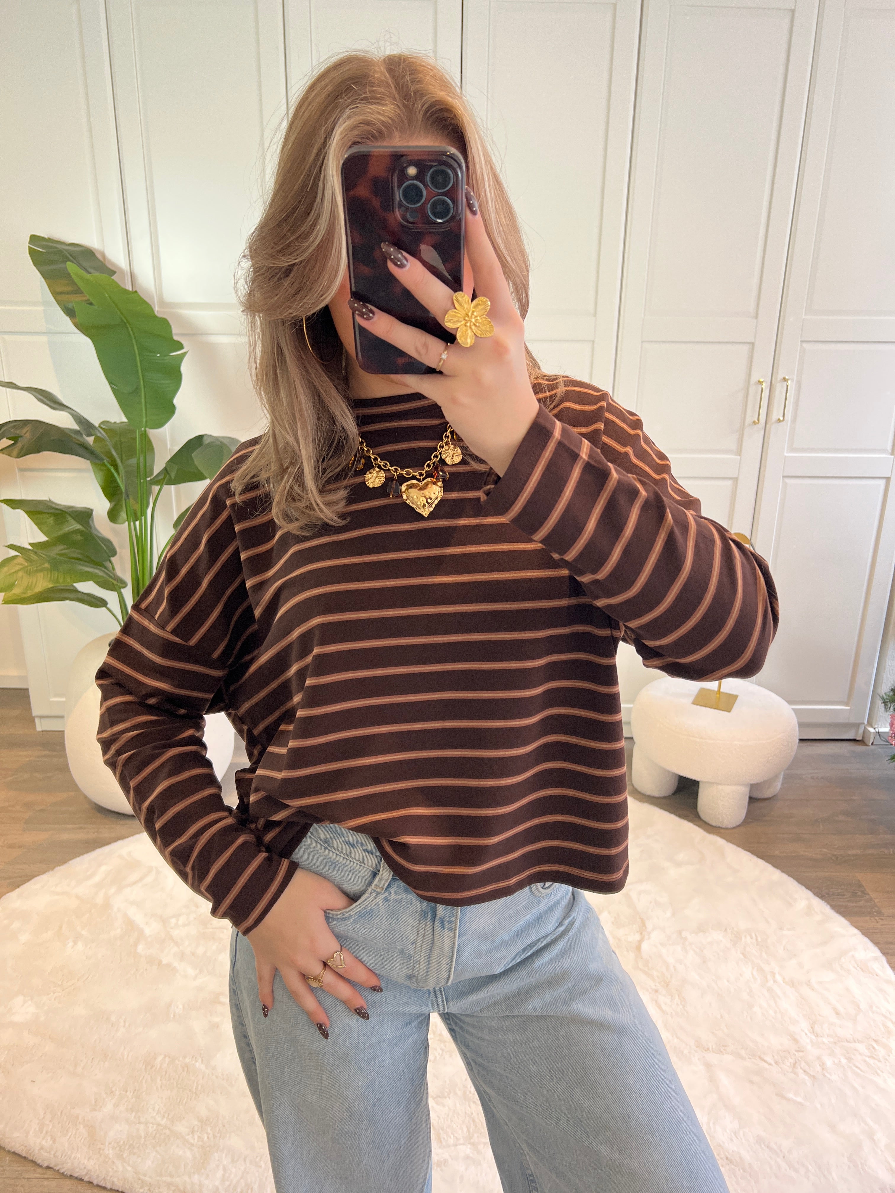 Sweater T-shirt Mila | Bruin