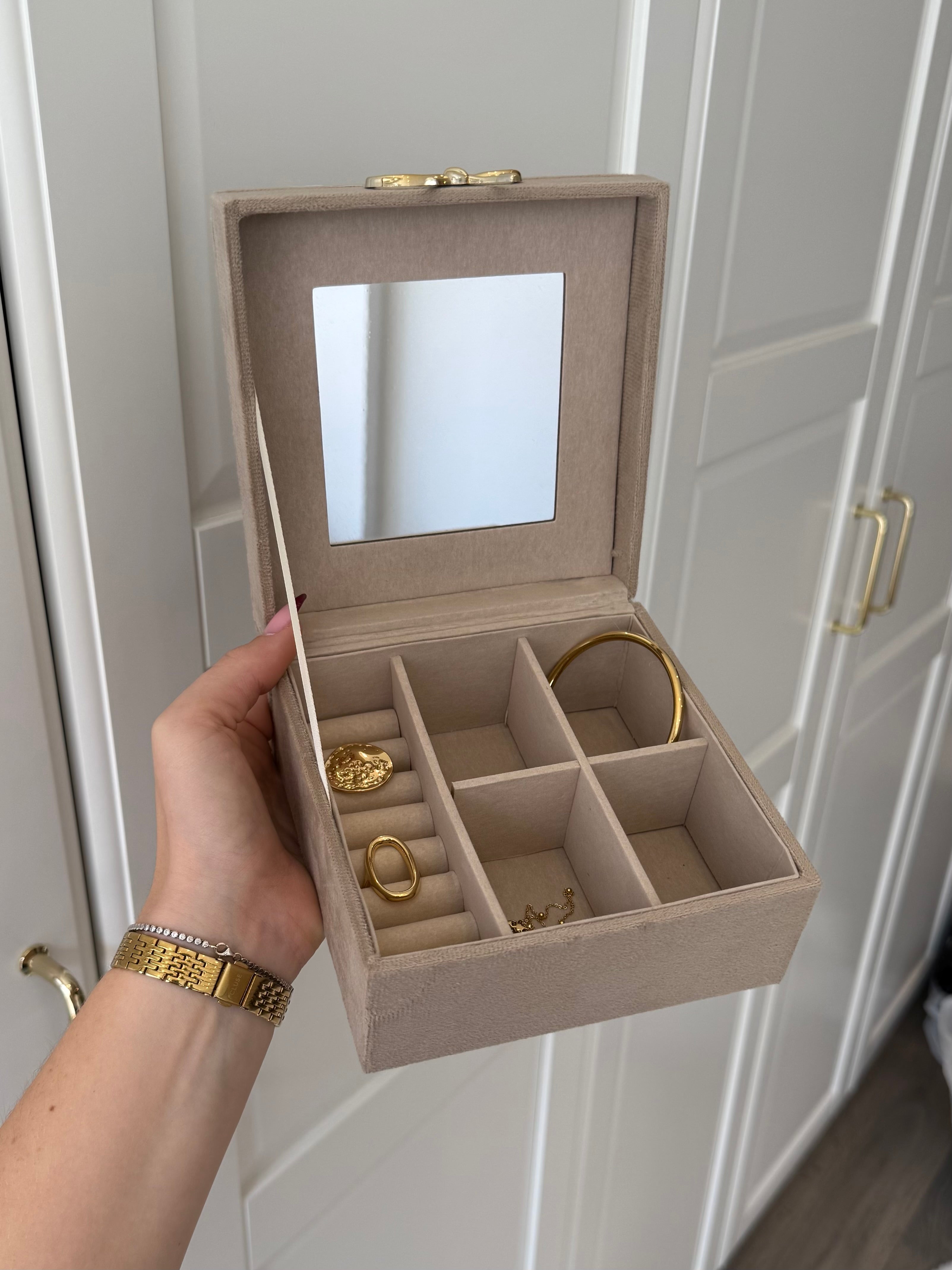Sieraden Opbergbox Bow | Taupe