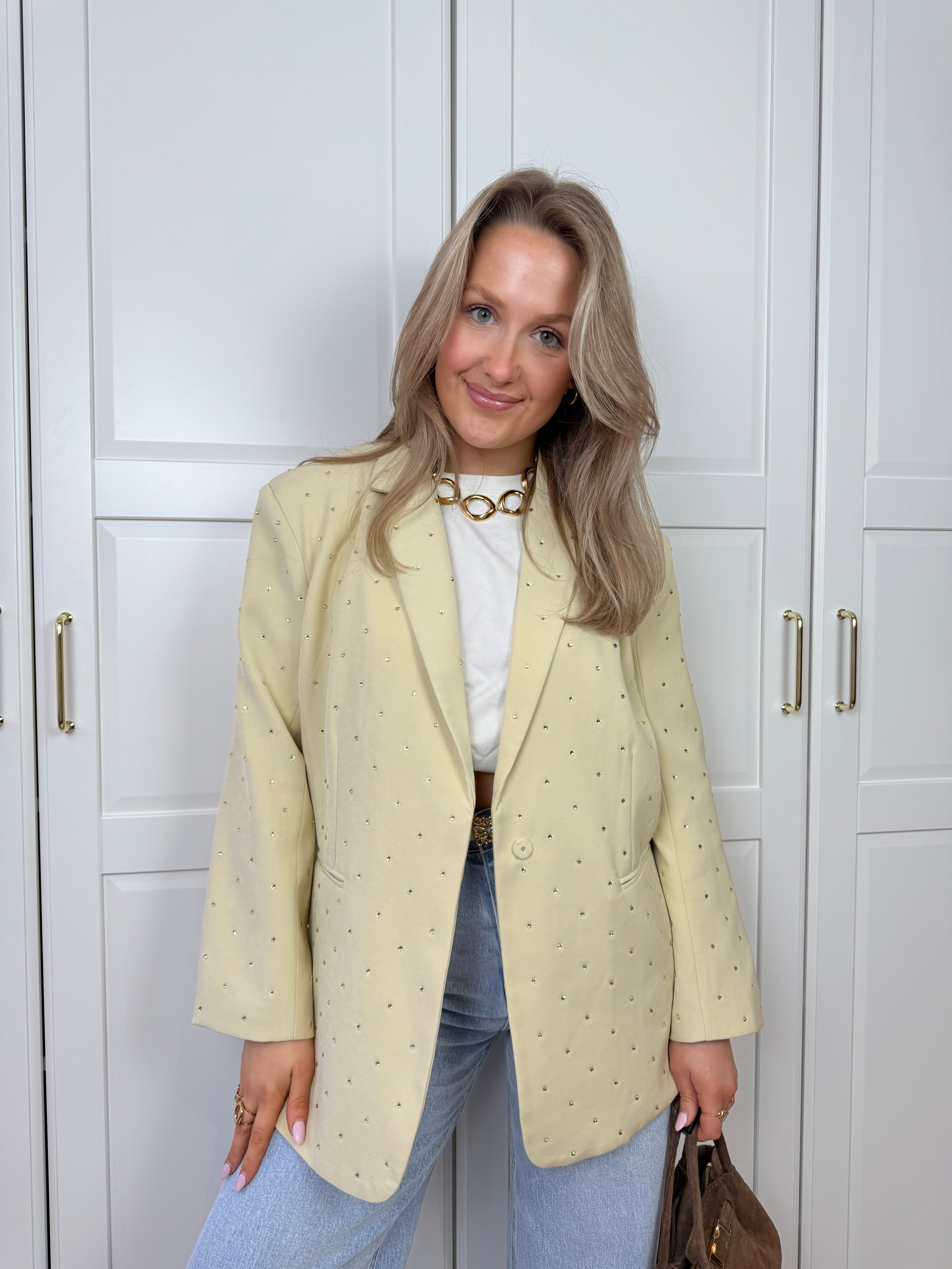 Strass Blazer Amy | Geel