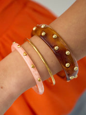 Duo Hearts Bangle Armbanden | Roze