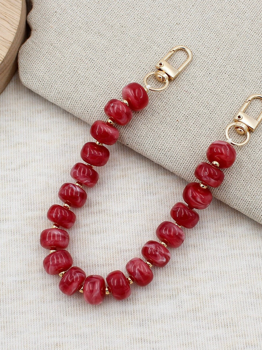 Telefoonkoord Beads | Rood