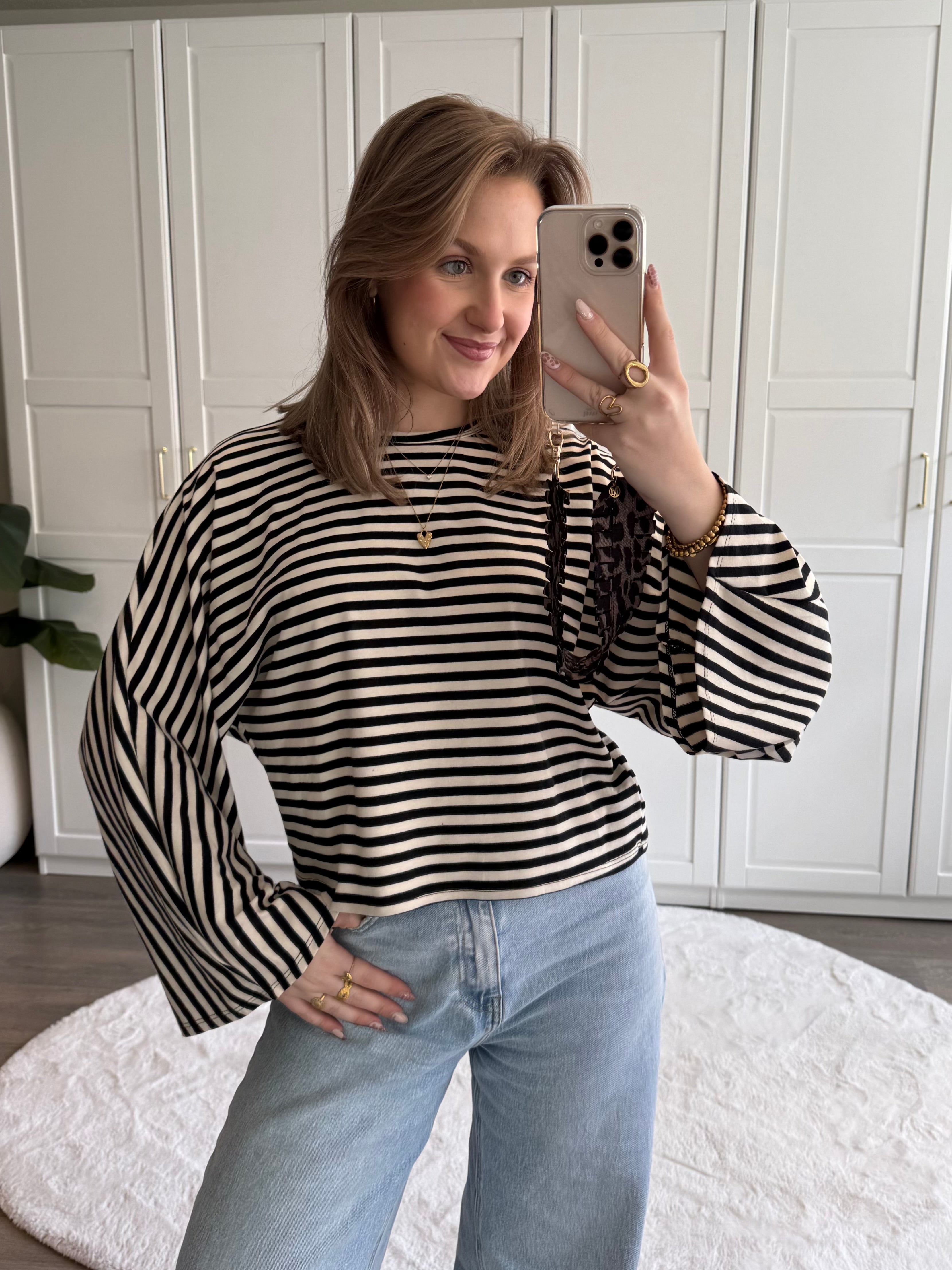 Longsleeve T-shirt Lola | Zwart