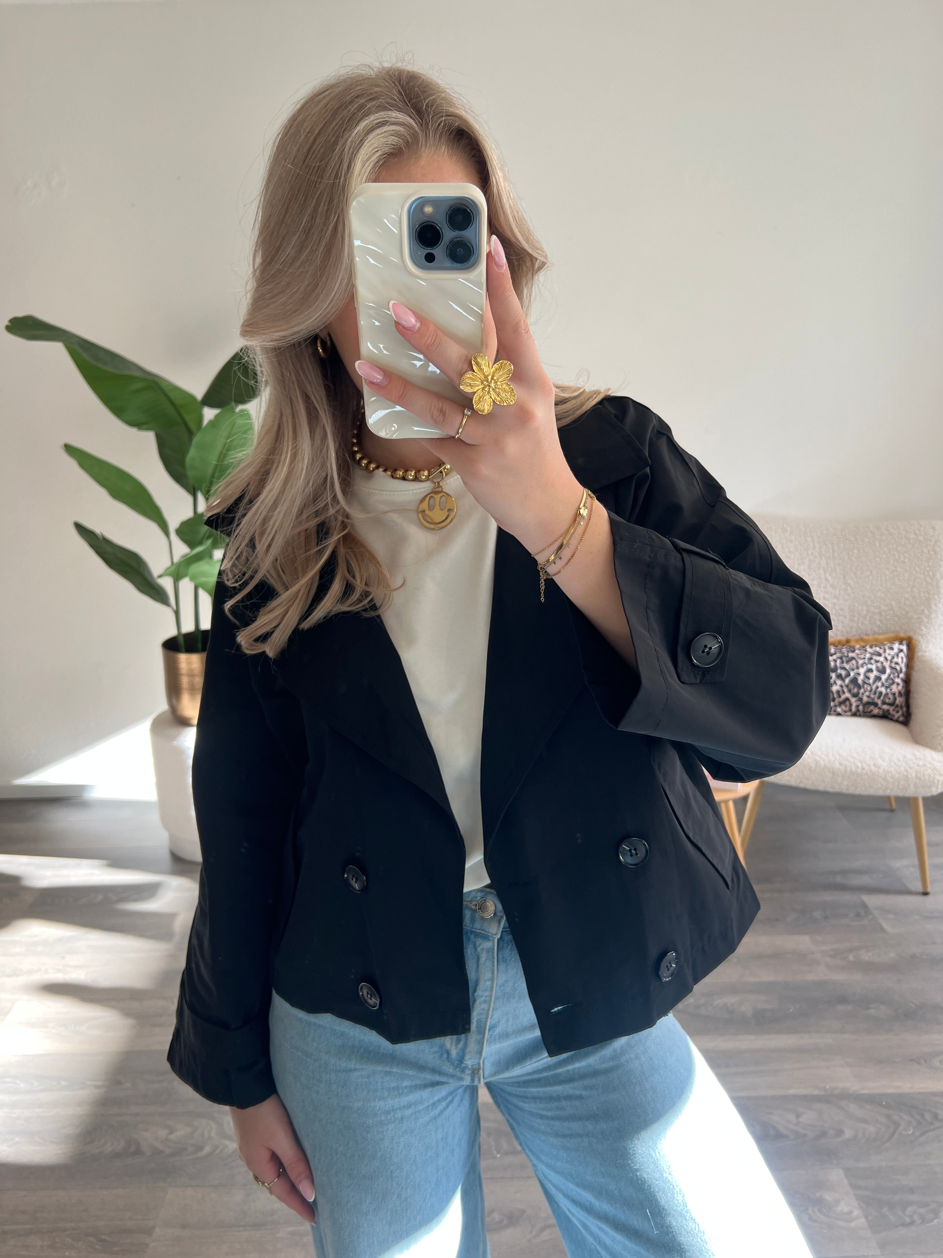 Trenchcoat Esmee | Zwart