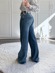 Tall Wide Leg Jeans 9282 | Blauw