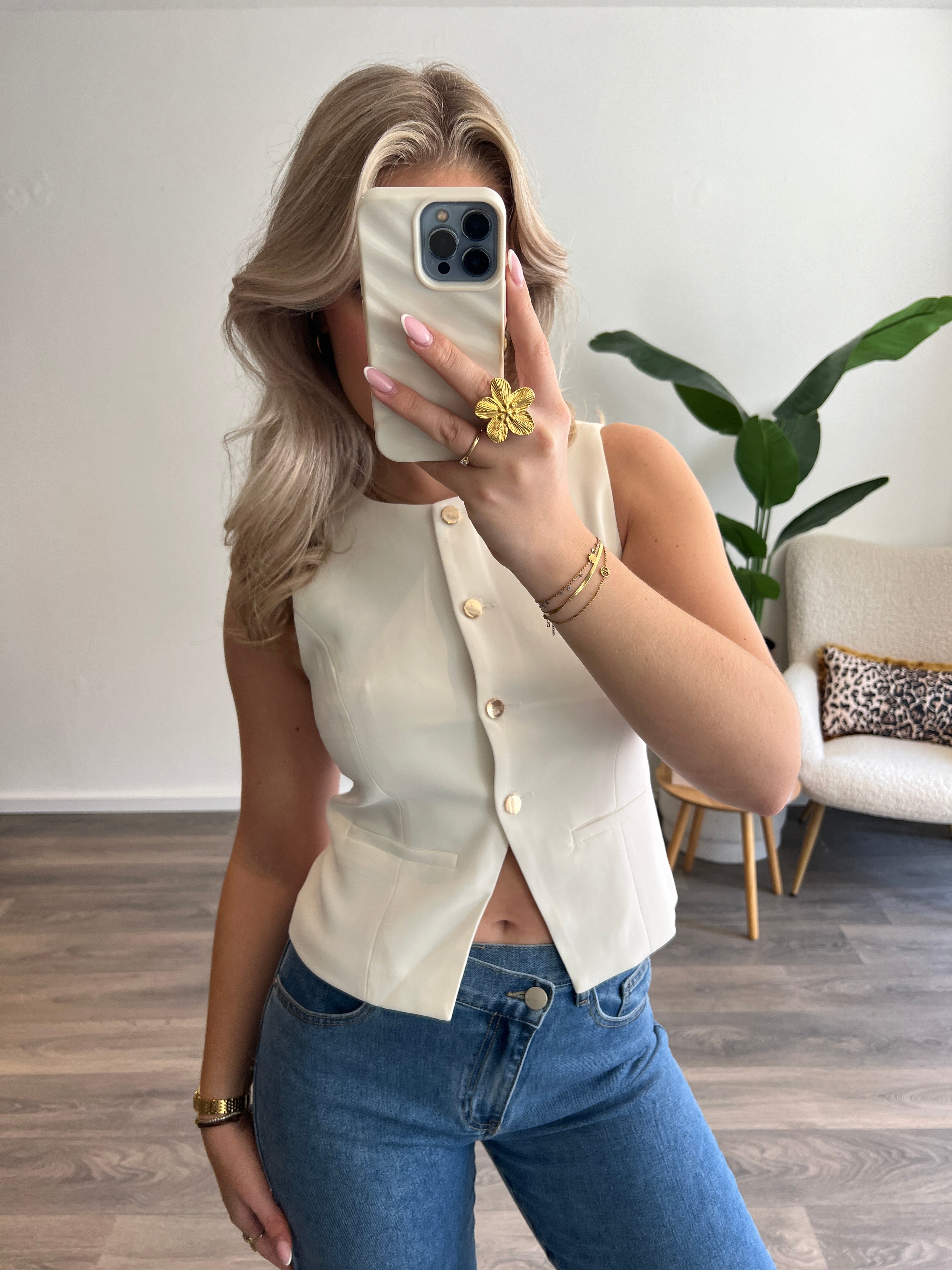 Gilet Lizzy | Wit