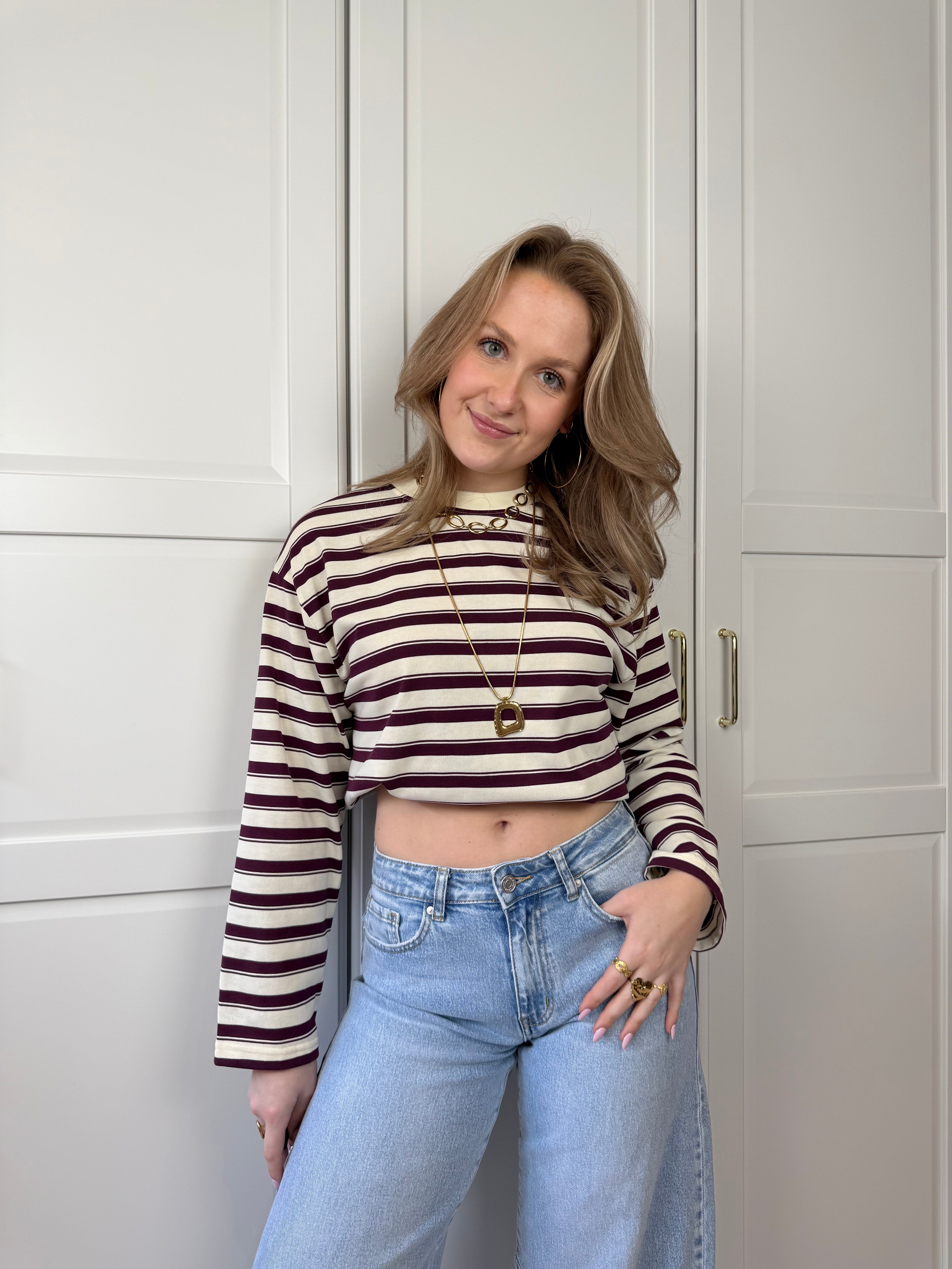 Longsleeve T-shirt Noëlle | Bordeaux