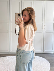 Satin Top Sarah | Beige