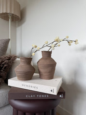 Light & Living Vaas Greccio Groot | Bruin