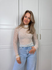Lace Top June | Creme
