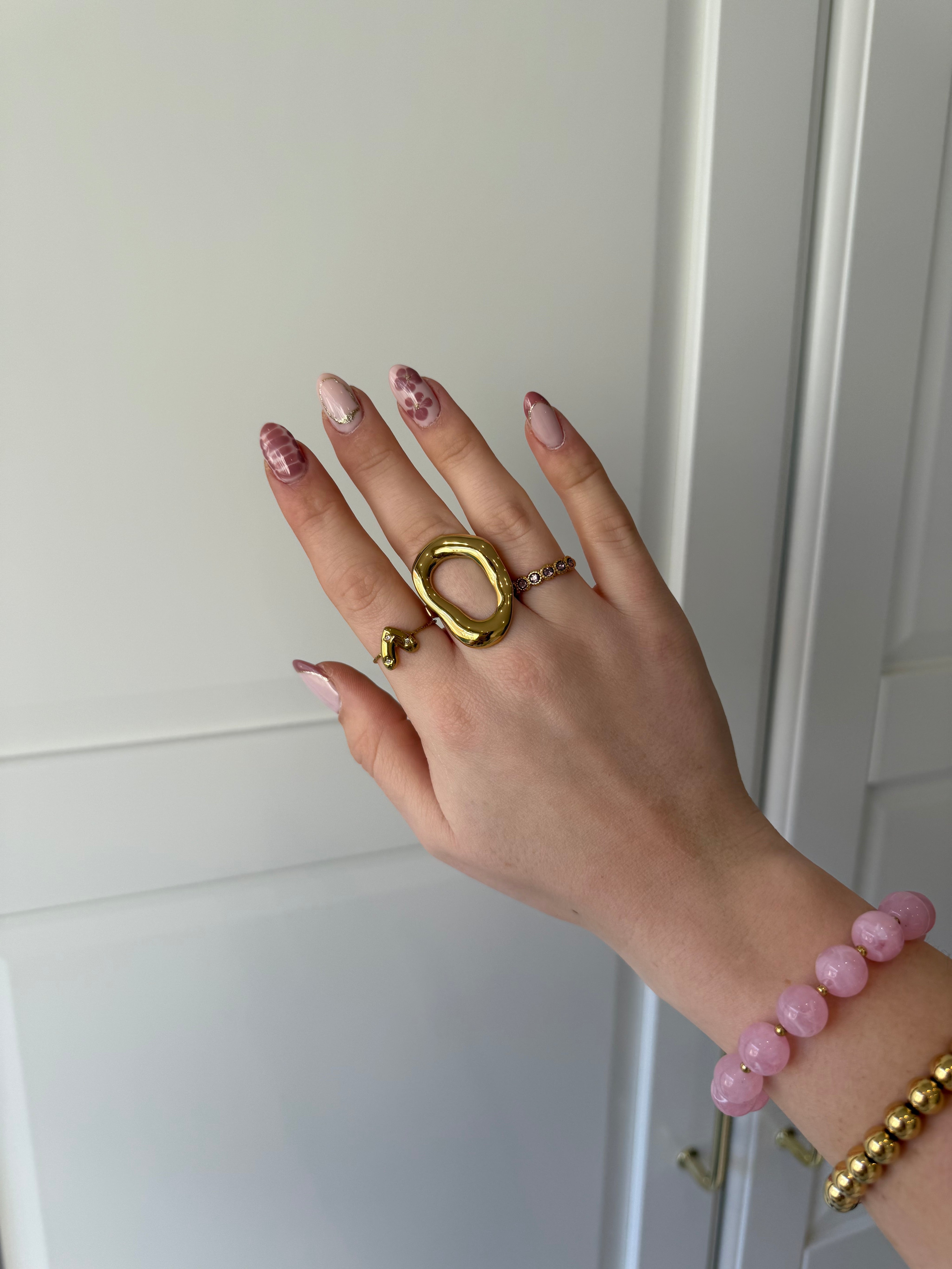 Zirkonia Bubble Ring | Roze