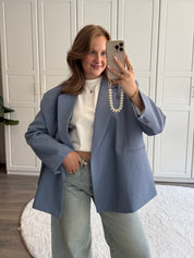 Boxy Blazer Jasmijn | Denim Blauw
