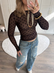 Mesh Top Polkadot | Bruin