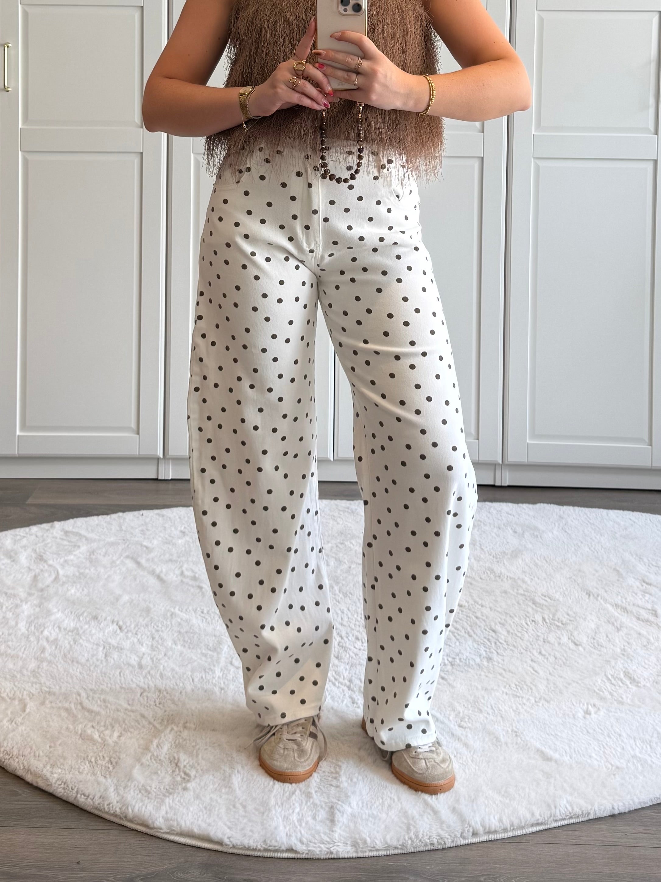 Balloon Jeans Polkadot 5062 | Wit