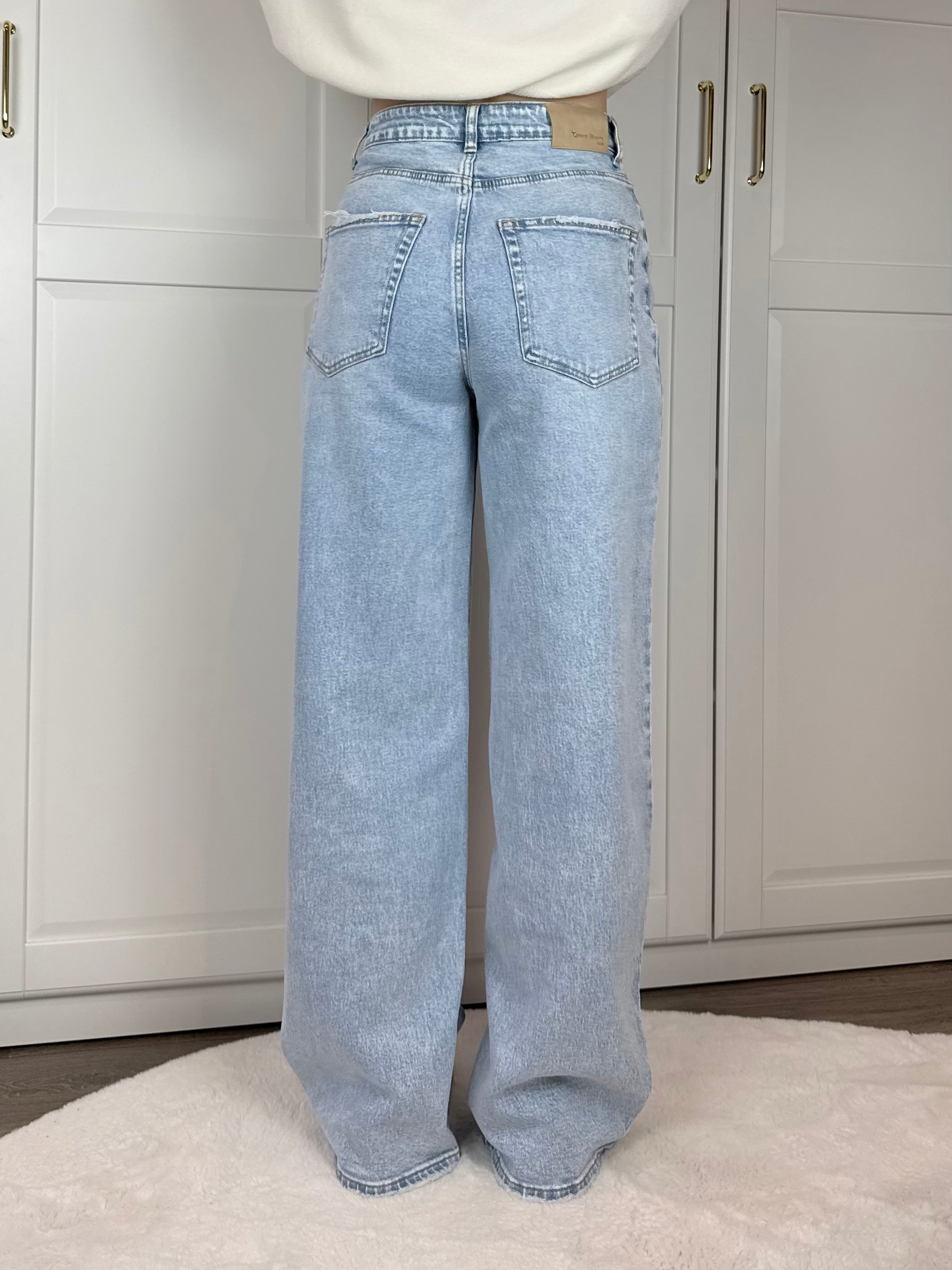 Tall Wide Leg Jeans 3855 | Blauw