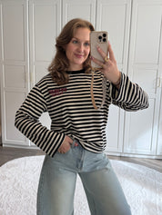 Longsleeve T-shirt NYC | Zwart