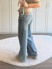 Folded Wide Leg Jeans 5001 | Dirty Wash