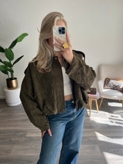 Suede Bomberjas Annabel | Army
