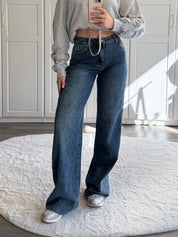 Tall Wide Leg Jeans 9282 | Blauw