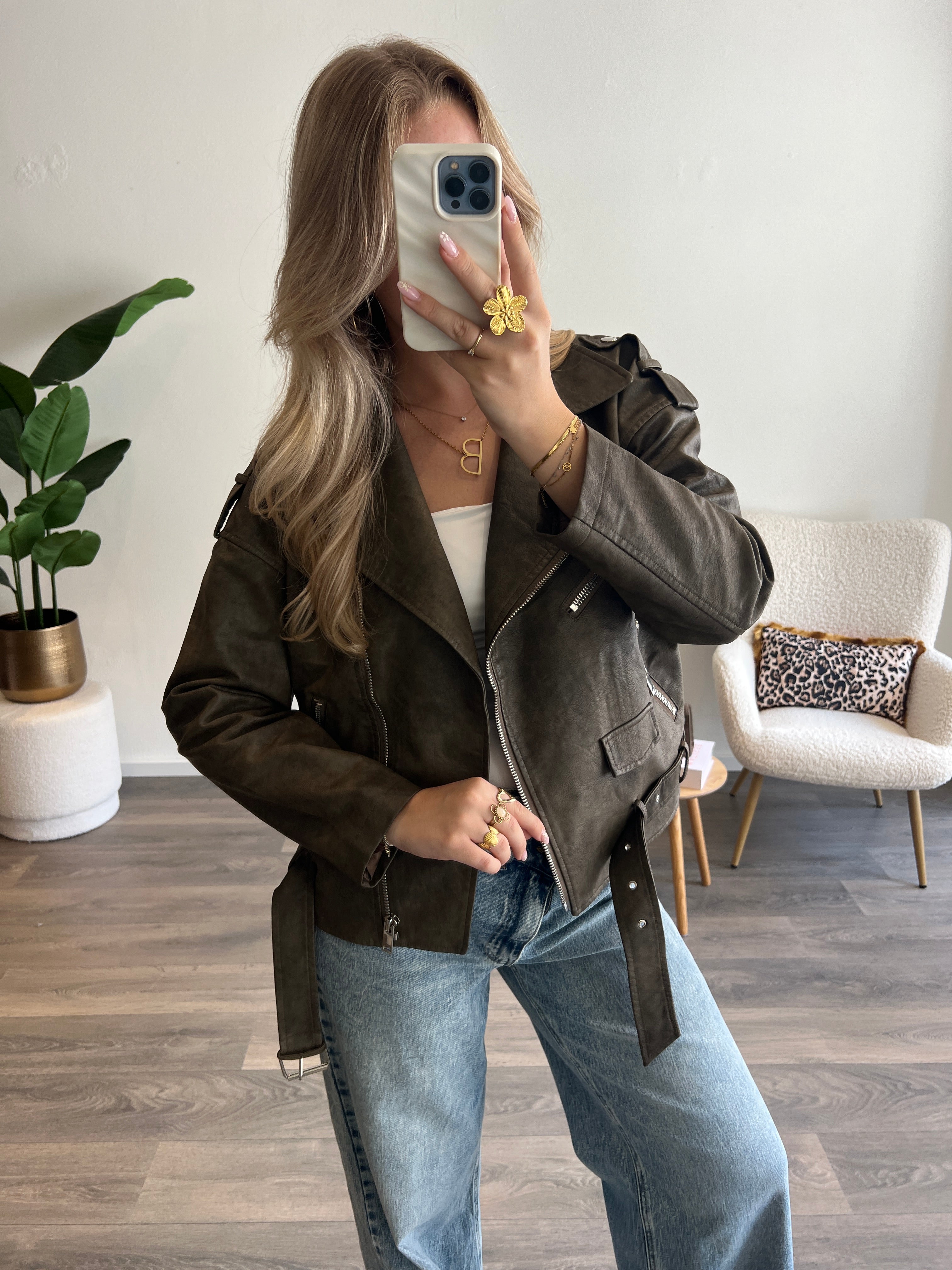 Biker Jacket | Taupe