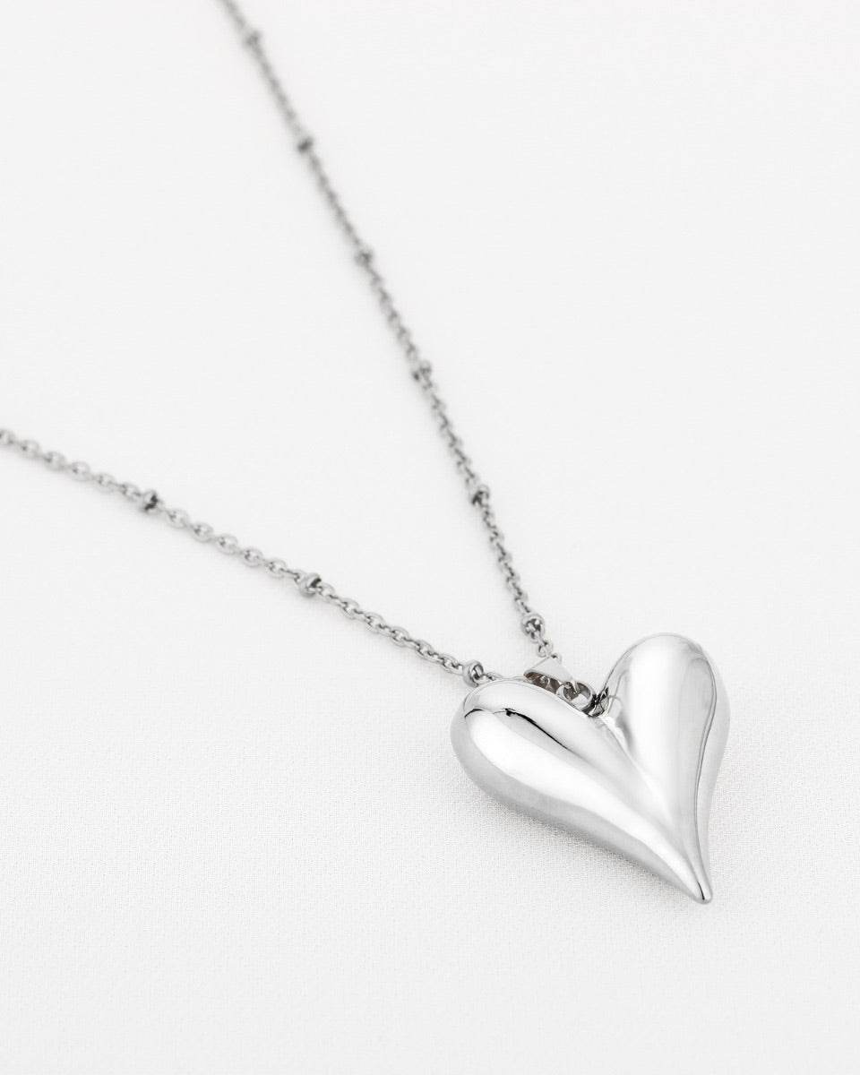 Chunky Heart Ketting Lang