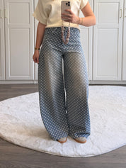 Wide Leg Jeans 13387 | Blauw