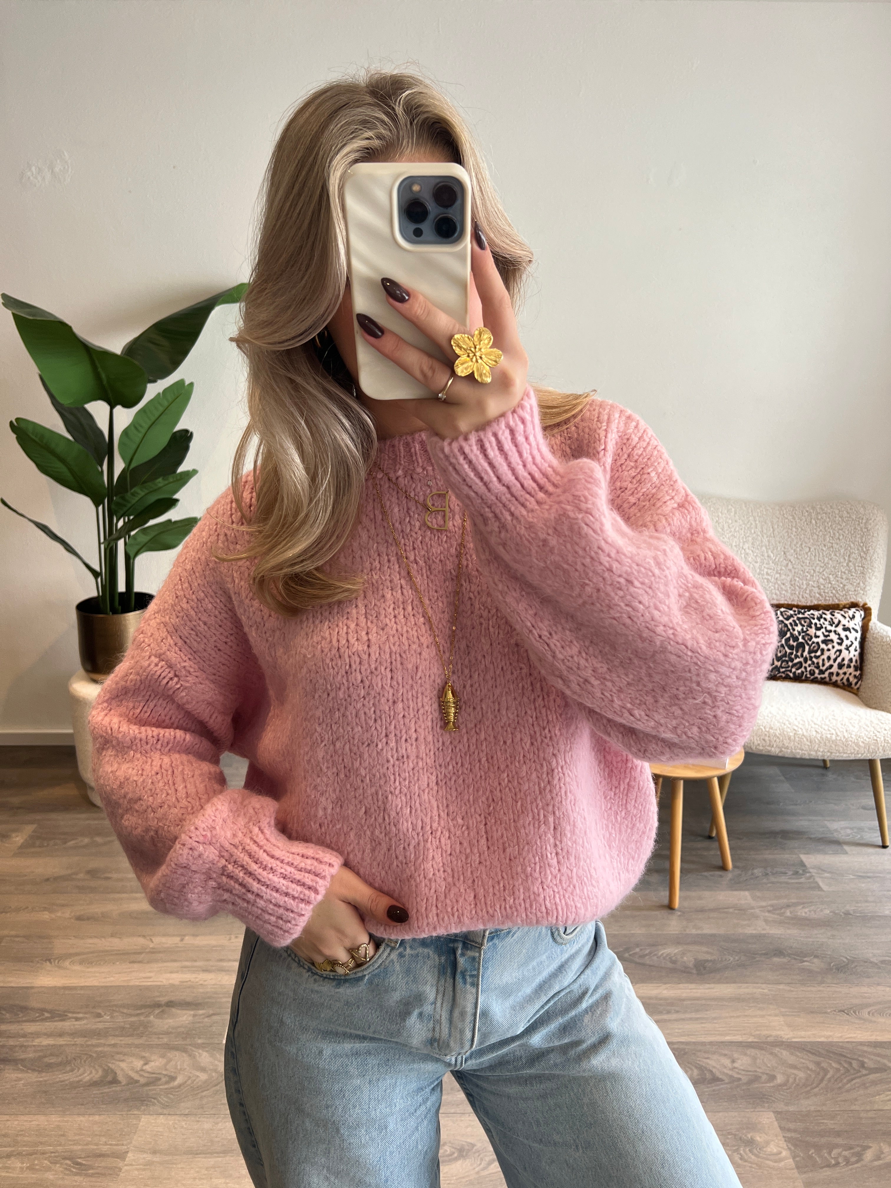 Trui Annabel | Lichtroze
