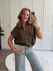 Gilet Alies | Bruin